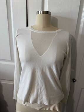Bar III Cream Lightweight Knit Sweater